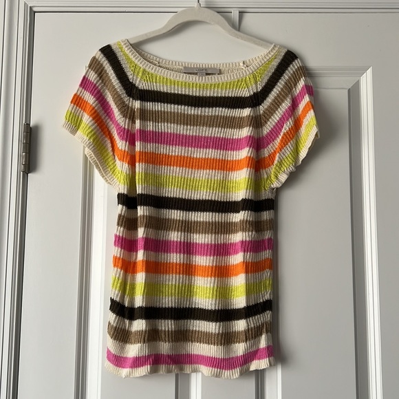 LOFT Striped Wedge Sweater Tee - Picture 4 of 5